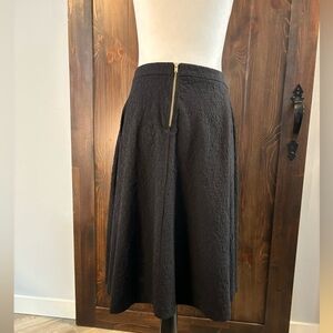 Medium Maison Jules Black Patterned Skirt with a Gold Zipper